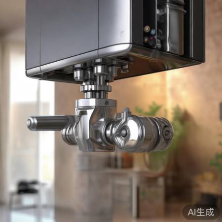 开启壁挂炉进水阀，轻柔操作