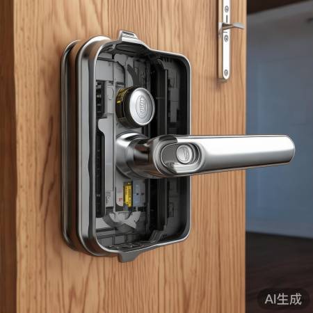 智能锁电池装把手内