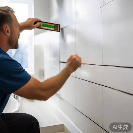 水平基准线画墙上