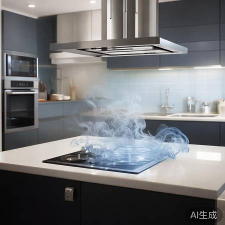 集成灶抽烟效果好,厨房干净整洁