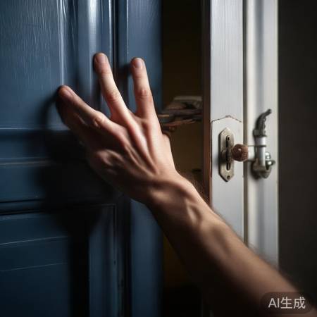 手指被锁,轻推门自救