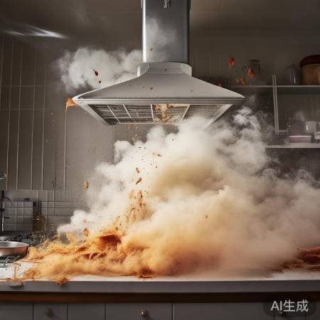 吸力弱，油烟大，污染源