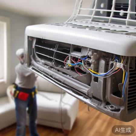 空调安装不规范，安全隐患大