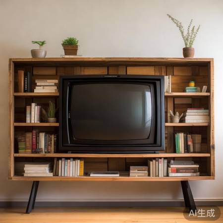 旧电视变书架收纳妙招