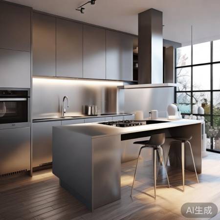 消毒柜旁吊柜，节省空间美观