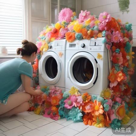洗衣机变花艺创作室