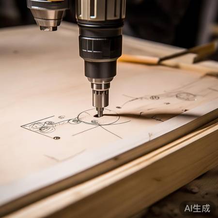 门框钻孔,标记定位