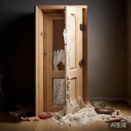 门体内部问题，需检查加固