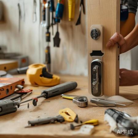 准备安装指纹锁工具