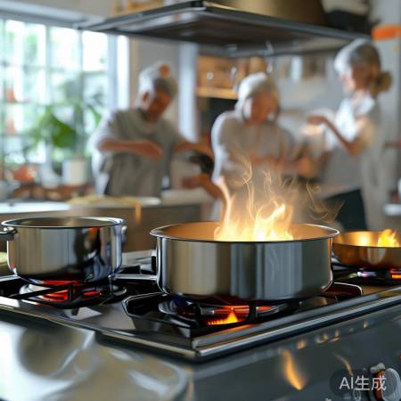 樱花燃气灶，火力调节自如，自动