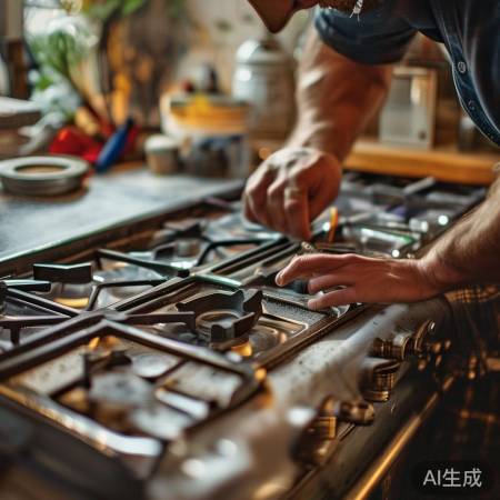 耐心处理燃气灶孔小