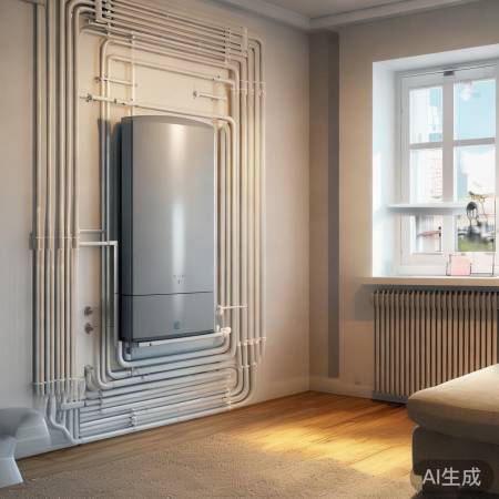 壁挂炉通风,管线直,暖气窗边装