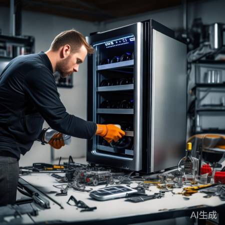 组装红酒柜完成