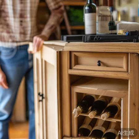 红酒柜组装完成，耐心成就巧手
