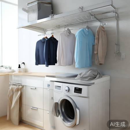 洗衣机旁置晾衣架