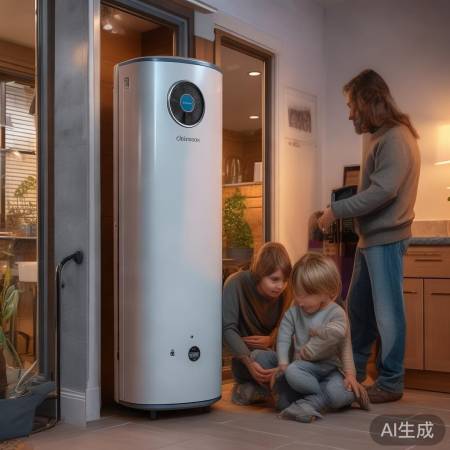 空气能热水器，即开即热，热水量