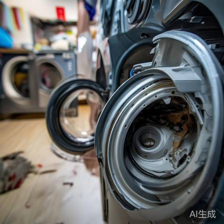 洗衣机撞桶停转，需专业人士检查