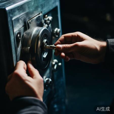 钥匙孔开保险柜