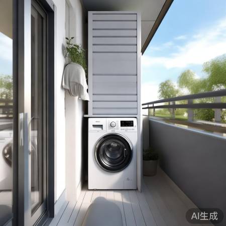阳台洗衣机巧收纳