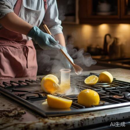 食醋柠檬除油烟渍