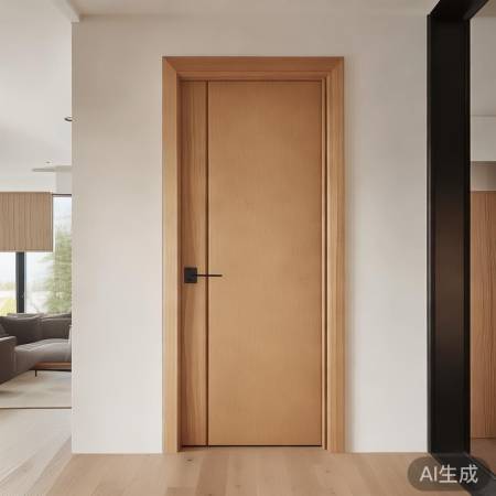 日式原木门配简约家居