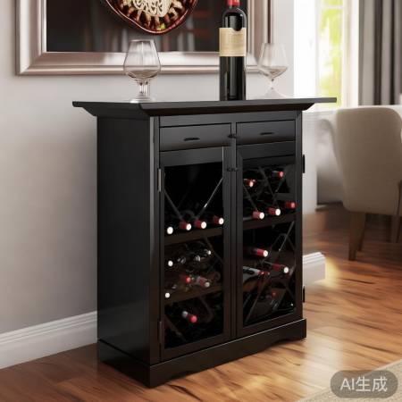 黑吧台酒柜:简约奢华家居必备