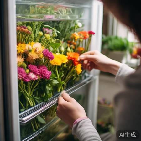 冰箱鲜花定期修剪