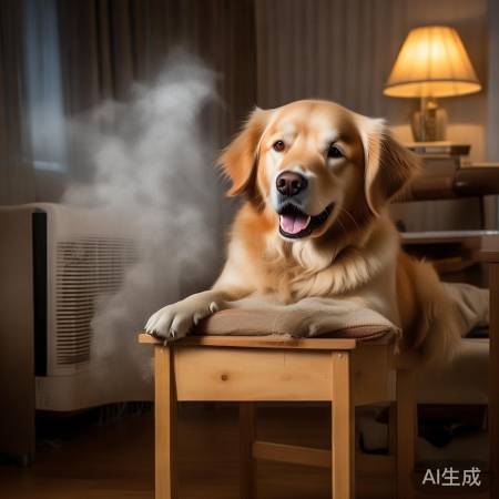 空调远离狗，防着凉