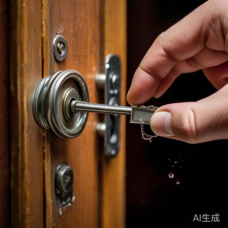 钥匙卡紧,滴油解卡