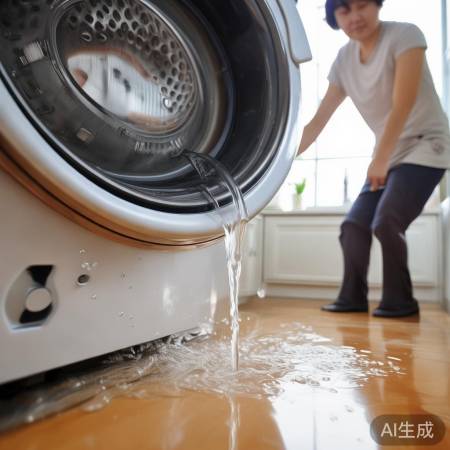 洗衣机底积水，洗澡后倒掉