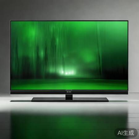 电视设置调整不当，画面偏绿