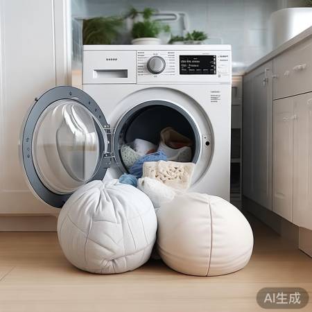 洗衣机小贴士：洗衣球防皱，勿混
