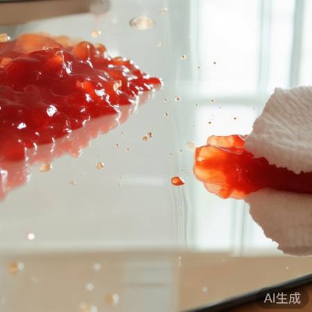 果酱擦镜，镜面光亮